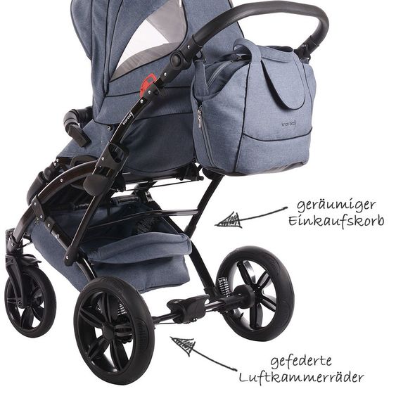 Knorr Baby Kombi-Kinderwagen Voletto Emotion - Light Blue