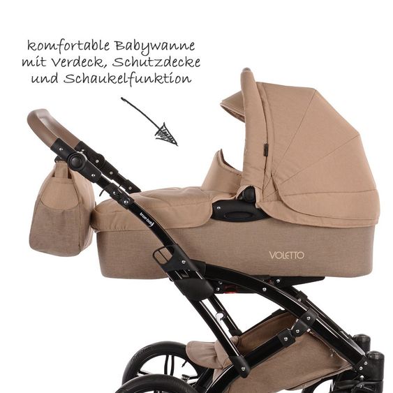 Knorr Baby Kombi-Kinderwagen Voletto Happy Colour - Sand Beige
