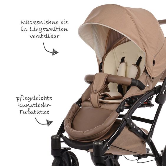 Knorr Baby Kombi-Kinderwagen Voletto Happy Colour - Sand Beige