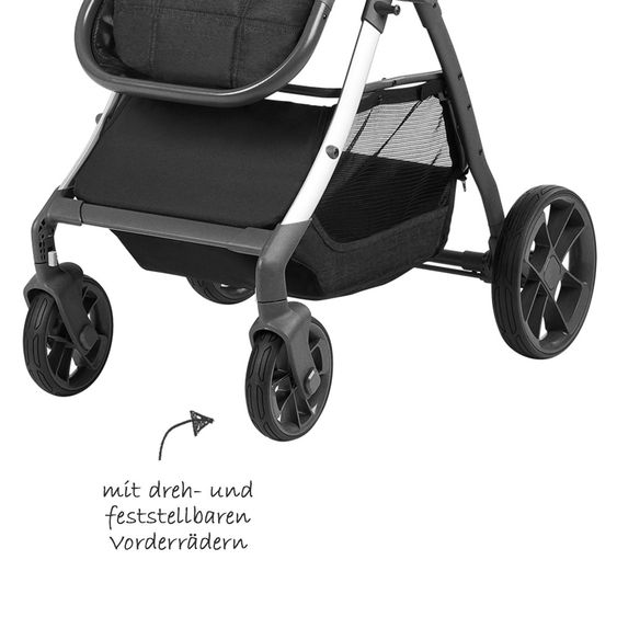 Knorr Baby Kombi-Kinderwagen Yuu - Melange-Anthrazit