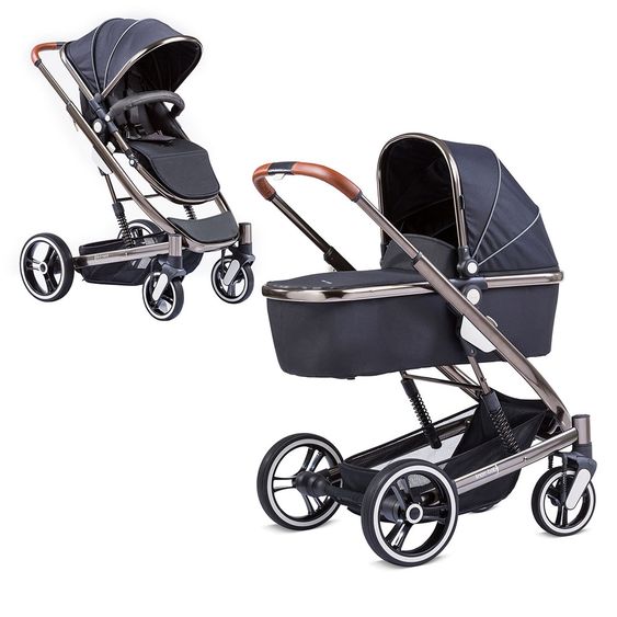 Knorr Baby Kombi-Kinderwagen Zoomix inkl. Baybwanne & Sportsitz - Schwarz