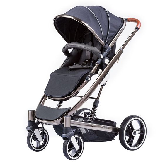 Knorr Baby Kombi-Kinderwagen Zoomix inkl. Baybwanne & Sportsitz - Schwarz