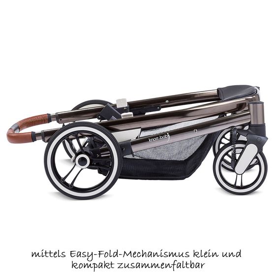 Knorr Baby Kombi-Kinderwagen Zoomix inkl. Baybwanne & Sportsitz - Schwarz