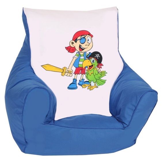 Knorr Baby Mini-Sitzsack - Pirat & Papagei - Blau
