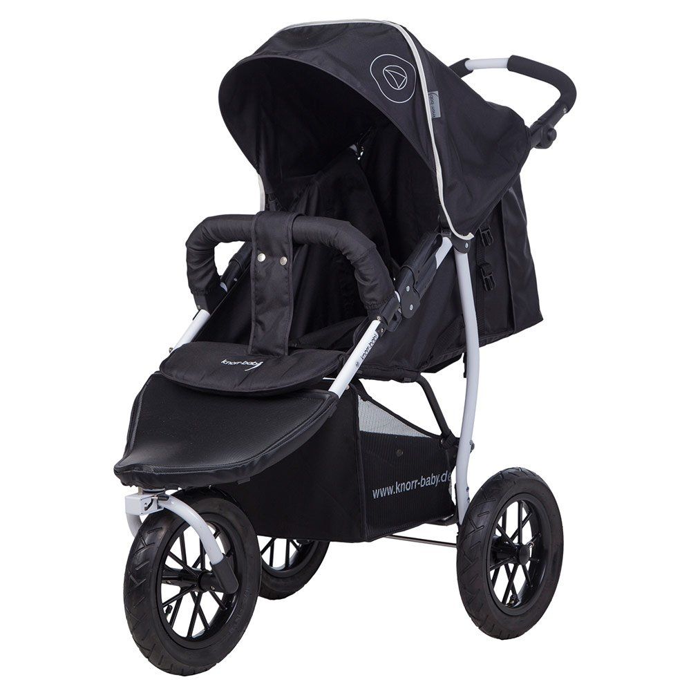 Knorr Baby Sportwagen Joggy S mit Schlummerverdeck - Happy Color - Schwarz