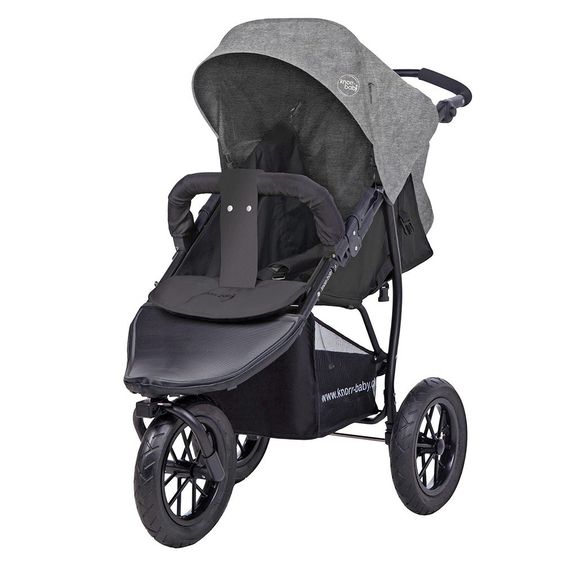 Knorr Baby Sportwagen Joggy S mit Schlummerverdeck - Melange Hellgrau