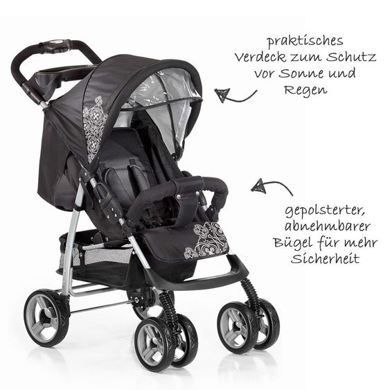 Knorr Baby Passeggino V-Easy Fold - Nero Bianco
