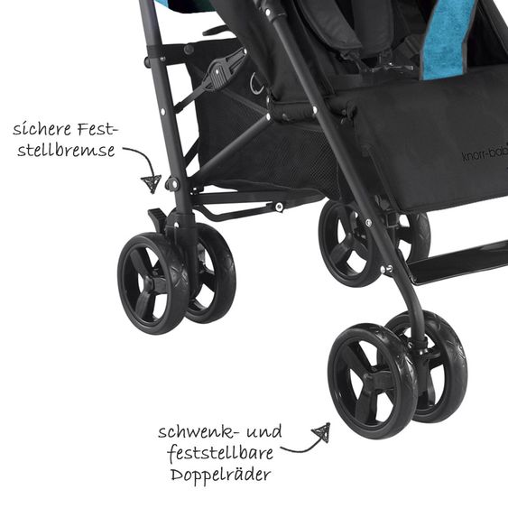 Knorr Baby Passeggino V-Easy Fold - Blu Melange