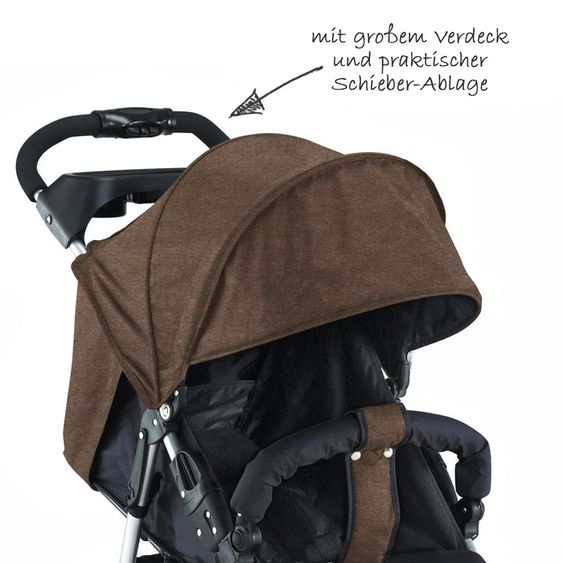 Knorr Baby Passeggino V-Easy Fold - Marrone Melange
