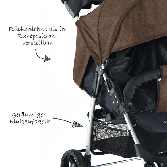 Knorr Baby Passeggino V-Easy Fold - Marrone Melange