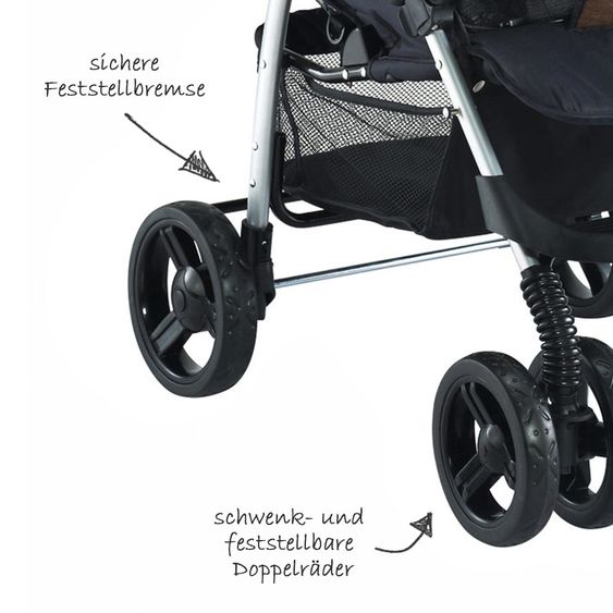 Knorr Baby Passeggino V-Easy Fold - Marrone Melange