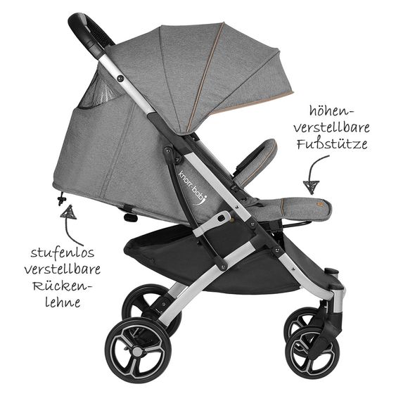 Knorr Baby Sportwagen X-Easy Fold - Melange-Grau
