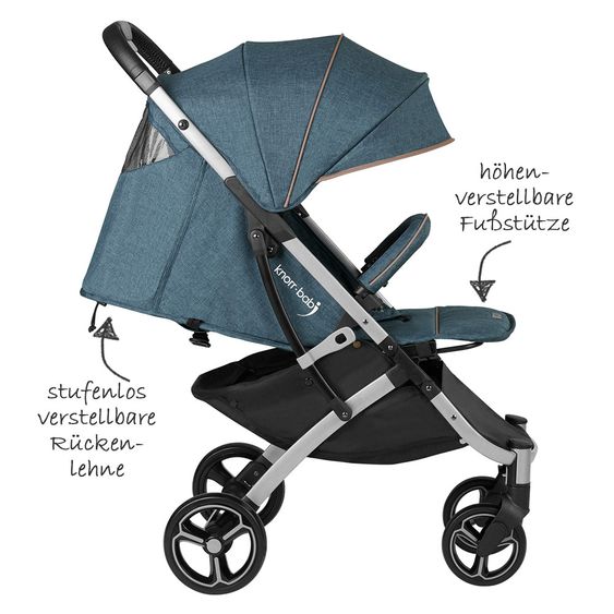 Knorr Baby Sportwagen X-Easy Fold - Melange Jeans-Blau