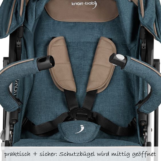 Knorr Baby Sportwagen X-Easy Fold - Melange Jeans-Blau