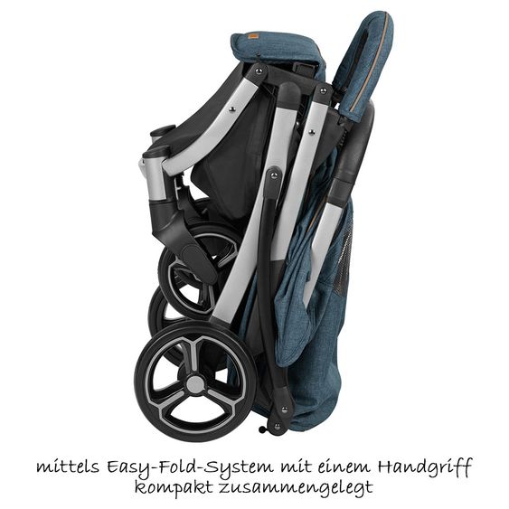 Knorr Baby Sportwagen X-Easy Fold - Melange Jeans-Blau