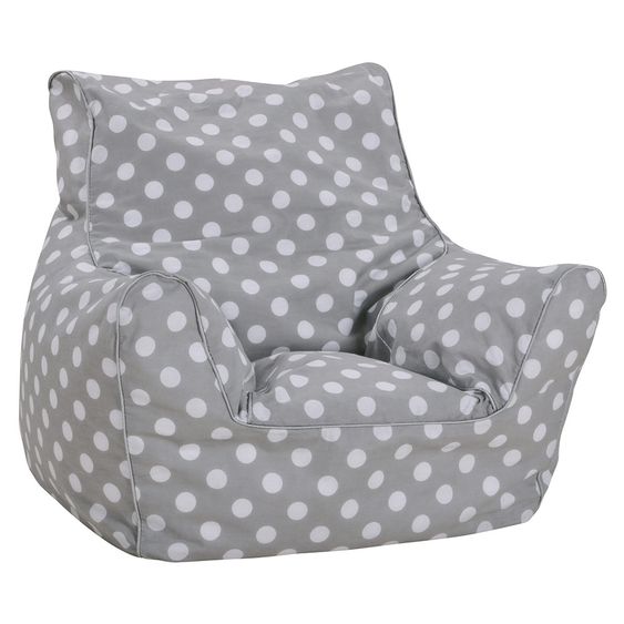 Knorrtoys Kinder-Sitzsack - Dots - Grau Weiß