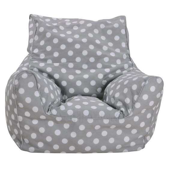 Knorrtoys Kinder-Sitzsack - Dots - Grau Weiß