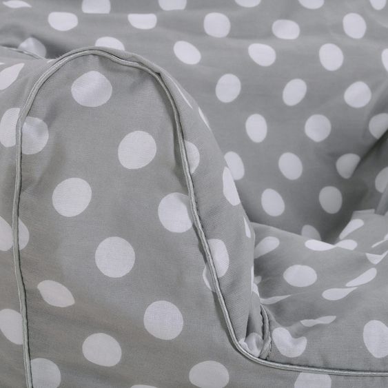 Knorrtoys Kinder-Sitzsack - Dots - Grau Weiß
