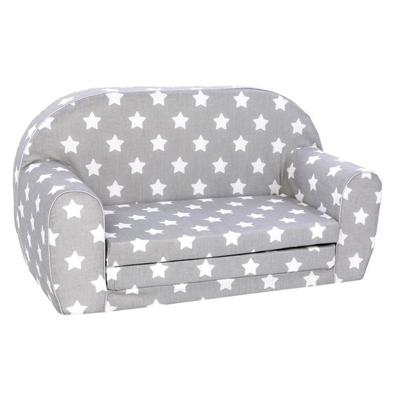 Knorrtoys Kinder-Sofa - Stars - Grau Weiß