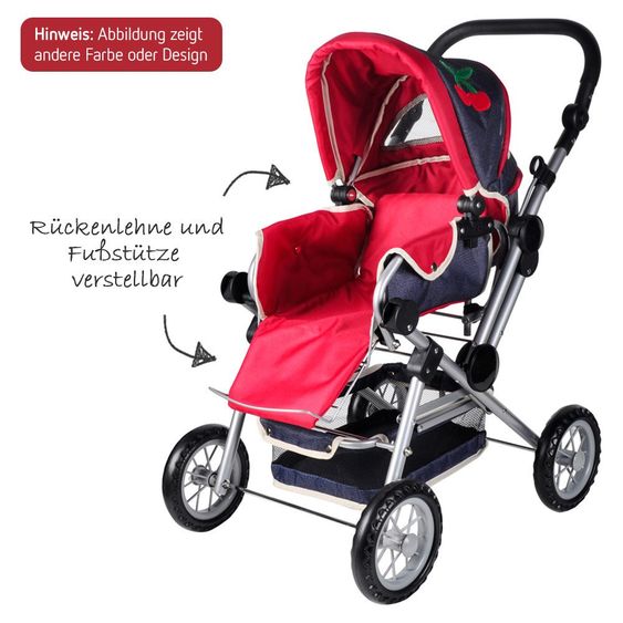 Knorrtoys Kombi-Puppenwagen Twingo-S - Flower Brown