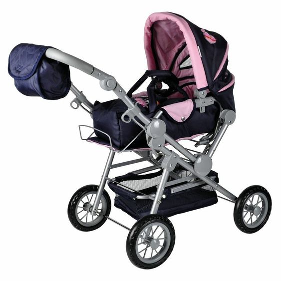 Knorrtoys Kombi-Puppenwagen Twingo-S My little Princess - Blau Rosa