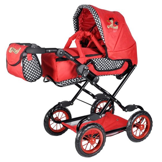 Knorrtoys Kombipuppenwagen Salsa Rockabella - Rot Schwarz