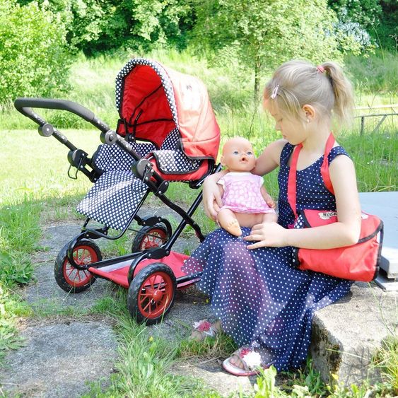 Knorrtoys Kombipuppenwagen Salsa Rockabella - Rot Schwarz