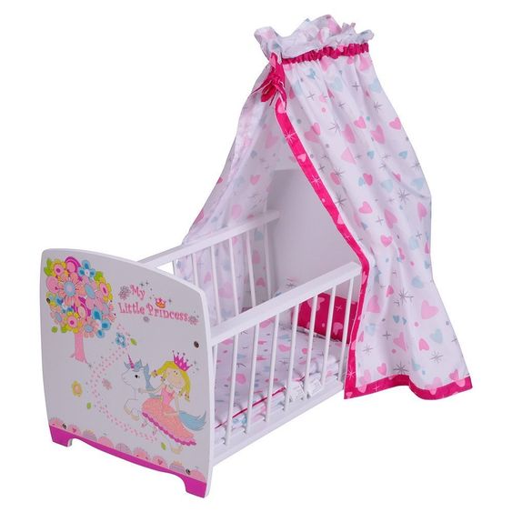 Knorrtoys Puppenbett mit Himmel My little Princess - Weiß