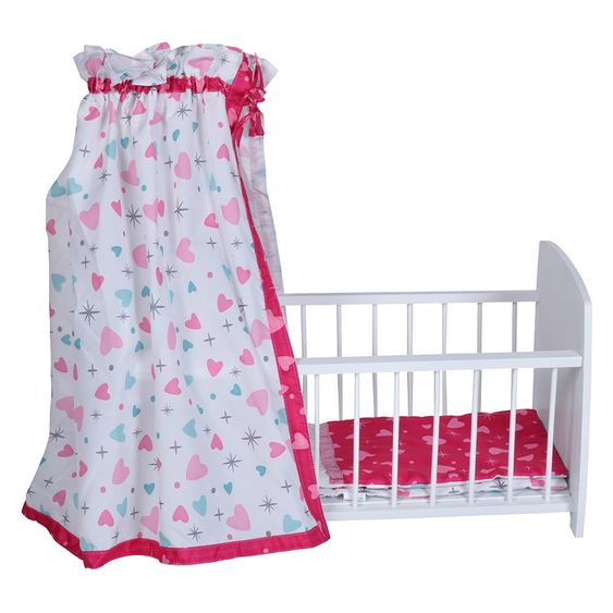 Knorrtoys Puppenbett mit Himmel My little Princess - Weiß