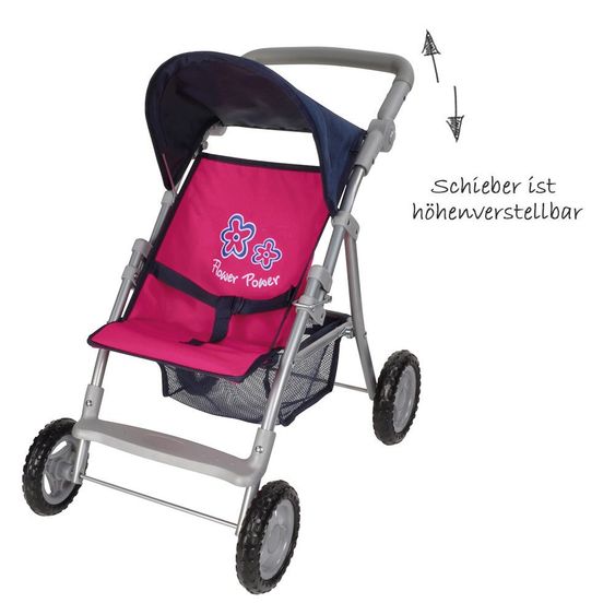 Knorrtoys Puppenbuggy Liba Flower Power - Pink