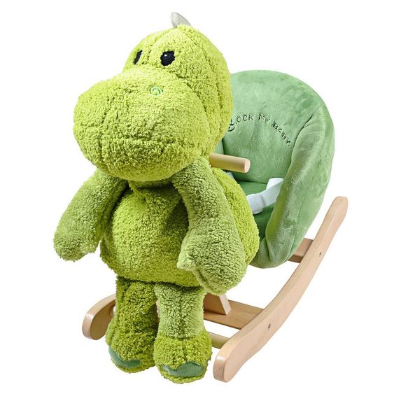 Knorrtoys Schaukeltier Dino Nelson mit abnehmbarem Kuscheltier