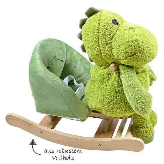 Knorrtoys Schaukeltier Dino Nelson mit abnehmbarem Kuscheltier