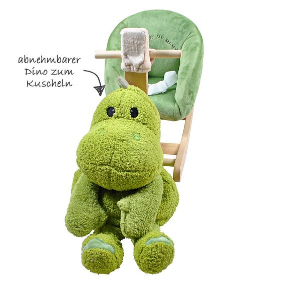 Knorrtoys Schaukeltier Dino Nelson mit abnehmbarem Kuscheltier