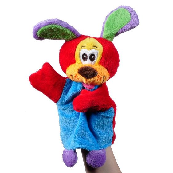 Knorrtoys Schaukeltier Hund Tim mit Handpuppe