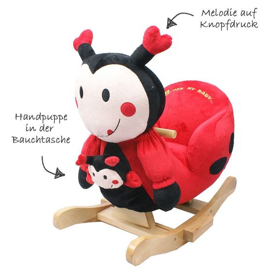 Knorrtoys Schaukeltier Marienkäfer mit Handpuppe