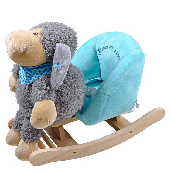 Knorrtoys Schaukeltier Schaf Elli mit abnehmbarem Kuscheltier