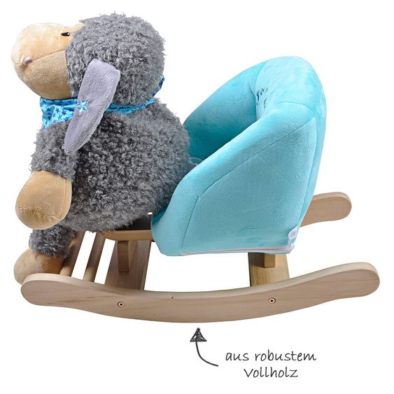 Knorrtoys Schaukeltier Schaf Elli mit abnehmbarem Kuscheltier