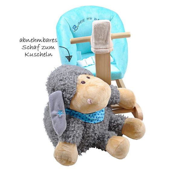 Knorrtoys Schaukeltier Schaf Elli mit abnehmbarem Kuscheltier
