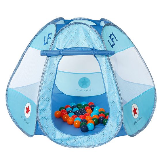 Knorrtoys Tenda da gioco pop-up con piscina di palline + 50 palline - Lief Boys