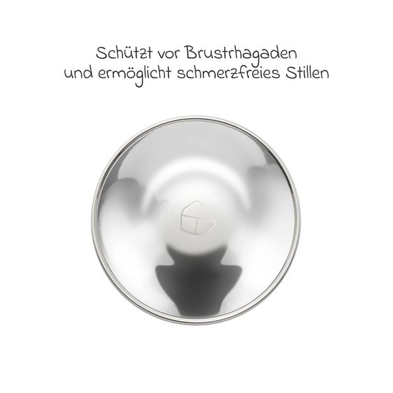 Koala Babycare 2-Pack Breast Shields Silver Cups Trilaminate Maxi in Anatomical Design for a Perfect Fit