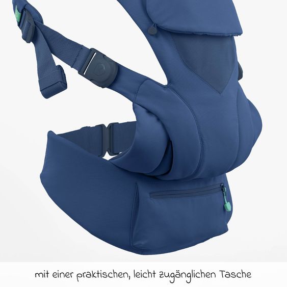 Koala Babycare 3-in-1 Babytrage Cuddle Carry ab Geburt von 3,2 bis 20,4 kg - Anhock-Spreiz-Haltung, 3 Tragepositionen - Dark Blue