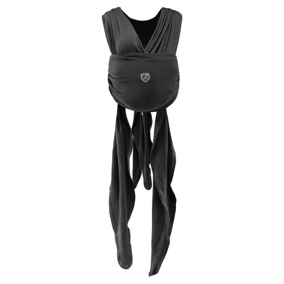 Koala Babycare Baby wrap carrier Cuddle Band 2 with Organic Cotton from Birth for 3 to 15 kg - Breathable - Full Dark Grey