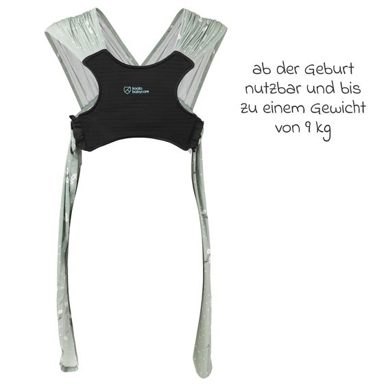 Koala Babycare Babytragetuch Cuddle Band 2 Modal ab Geburt von 2 bis 9 kg - atmungsaktiv - Blossom Green
