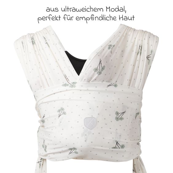 Koala Babycare Écharpe De Portage Bébé Cuddle Band 2 Modal Dès La Naissance De 2 À 9 Kg - Respirant - Blossom Blanc
