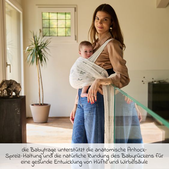 Koala Babycare Écharpe De Portage Bébé Cuddle Band 2 Modal Dès La Naissance De 2 À 9 Kg - Respirant - Blossom Blanc