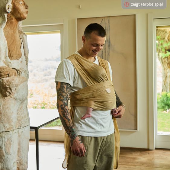 Koala Babycare Écharpe De Portage Bébé Cuddle Breeze Écharpe De Portage Dès La Naissance De 2 À 9 Kg - Tissu Mesh Respirant - Beige