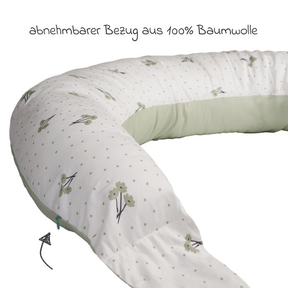 Koala Babycare Coussin D'Allaitement Hugs Plus Coussin Multifonction Pour Grossesse, Allaitement Et TummyTime Avec Support Amovible - Blossom Gris