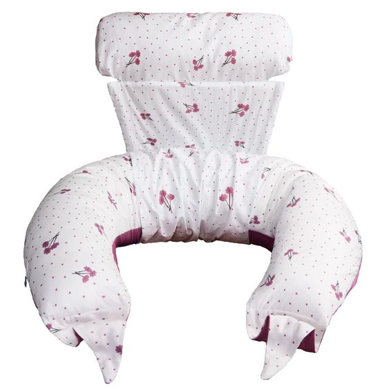 Koala Babycare Nursing pillow Hugs Plus Multifunctional Pillow for Pregnancy, Nursing and TummyTime with Removable Support - Blossom Purple