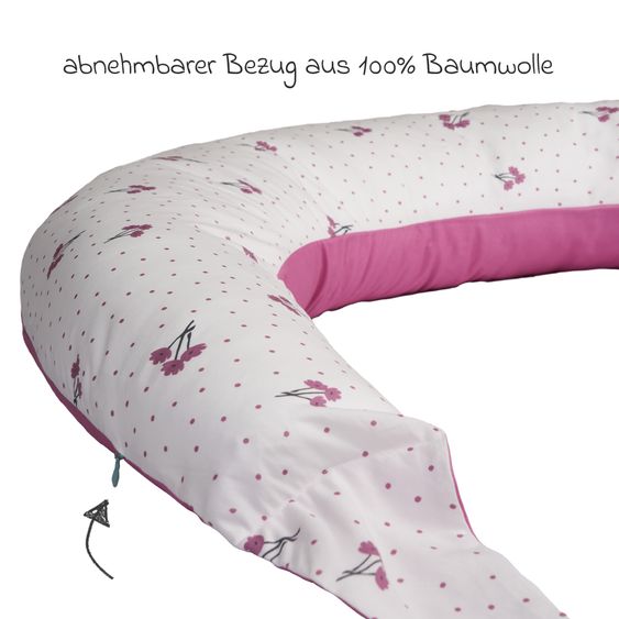 Koala Babycare Nursing pillow Hugs Plus Multifunctional Pillow for Pregnancy, Nursing and TummyTime with Removable Support - Blossom Purple