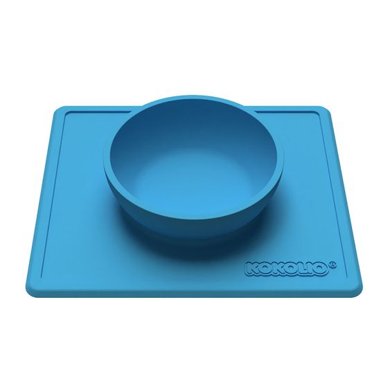 Kokolio Esslernschüssel, Silikonschüssel, Babyschale, Babyschüssel Bowli - Blau